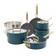 Tucci Collection Batterie de Cuisine Antiadhésive 11 pcs Bleu Vénitien Mat  - Greenpan