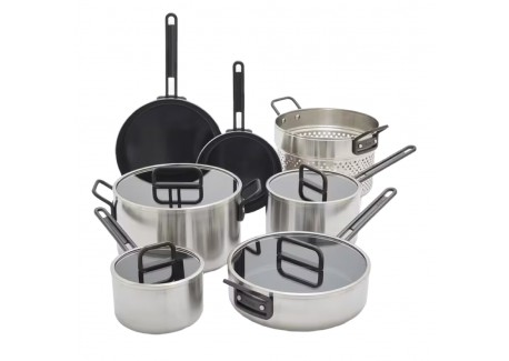 Tucci Collection RVS Antiaanbakpannenset 3-laags 11-delig - Greenpan