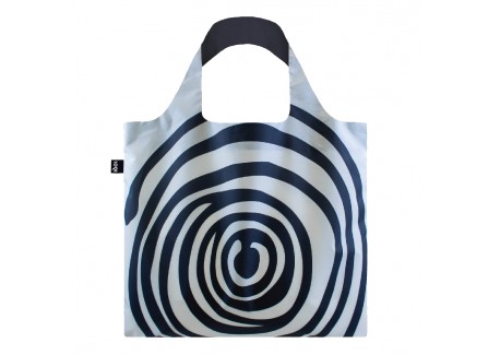 Opvouwbare Herbruikbare Tas Black Spirals  - LOQI