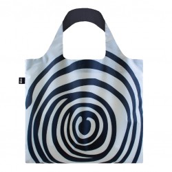 Opvouwbare Herbruikbare Tas Black Spirals  - LOQI Opvouwbare Herbruikbare Tas Black Spirals  - LOQI