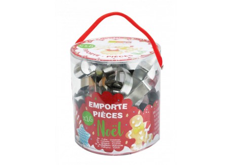 Emmertje met 18 Koekjesvormen Kerst - Scrapcooking