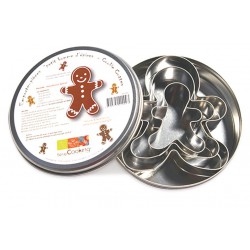 Boîte Emporte Pièces Bonhommes Pain d'Epices 3 pcs 