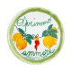 Aumm Italiaans Pizzabord 31 cm "O Primo Ammore" Groen - Rose - Tulipani