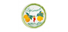 Aumm Assiette à Pizza Italienne 31 cm "O Primo Ammore" Vert