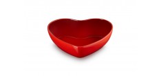 Saladier Coeur Rouge Cerise en Céramique 30 cm 