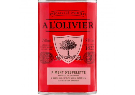 Huile d'Olive Piment d'Espelette 250 ml  - A l'Olivier