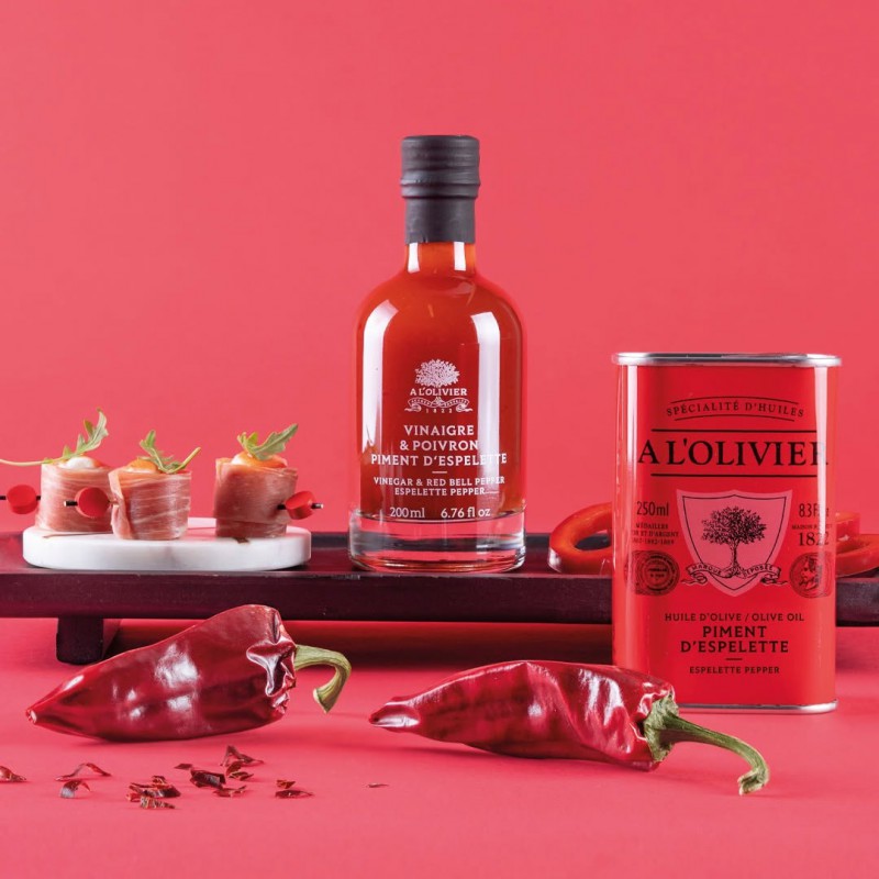 Huile d'Olive Piment d'Espelette 250 ml  - A l'Olivier