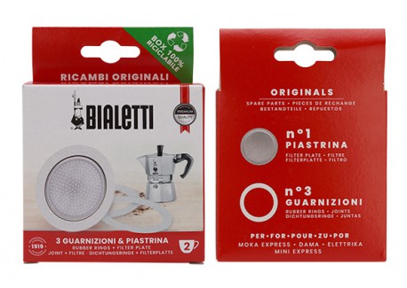 Moka Express Joints + Filter voor 2 kops Italiaanse koffiezetter - Bialetti