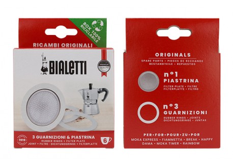 Moka Express Joints + Filter voor 6 kops Italiaanse koffiezetter - Bialetti