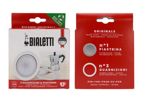 Moka Express Joints + Filter voor 9 kops Italiaanse koffiezetter - Bialetti