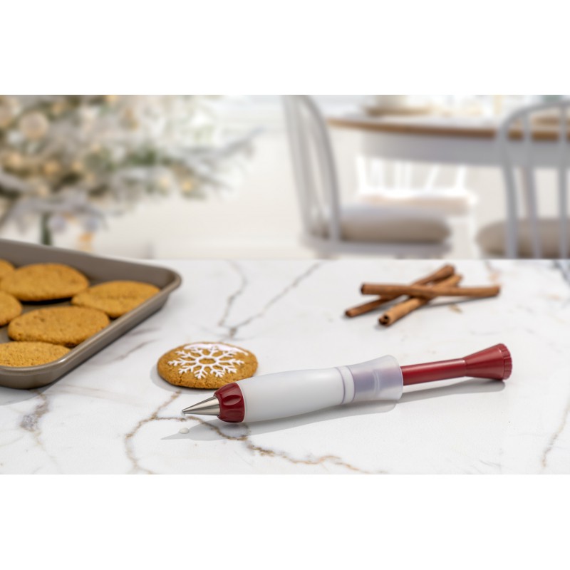 Stylo Pâtissier pour Décoration Chocolat Trait Fin ou Epais Silicone 13 cm  - Cuisipro