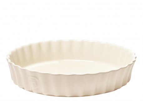 Tourtière Céramique 28x6 cm Argile Blanc Cassé - Emile Henry