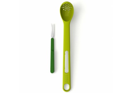 Scoop & Pick Lange Geperforeerde Lepel en Vork 2-in-1 - Joseph Joseph