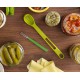 Scoop & Pick Longue Cuillère perforée et Fourchette 2-en-1 Vert - Joseph Joseph