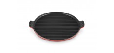 Bistro Grill en Fonte Rond XL 32 cm Rouge Cerise 