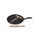 Tradition geëmailleerde gietijzeren pannenkoekenmaker 27 cm + Houten Spatel - Le Creuset