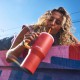 Rio Gourde Isotherme avec Paille Rétractable 950 ml Rose Pink Papaya  - Kambukka