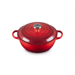 Marmite Fonte Ronde 4,1 L avec Couvercle Rehaussé Rouge Cerise (26 cm)  - Le Creuset Marmite Fonte Ronde 4,1 L avec Couvercle Rehaussé Rouge Cerise (26 cm)  - Le Creuset
