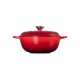 Gietijzeren kookpot 4,1 L met Verhoogd Deksel Kersenrood (26 cm) - Le Creuset