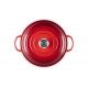 Marmite Fonte Ronde 4,1 L avec Couvercle Rehaussé Rouge Cerise (26 cm)  - Le Creuset