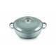 Marmite Fonte Ronde 4,1 L avec Couvercle Rehaussé Bleu Sea Salt (26 cm)  - Le Creuset