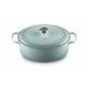 Cocotte Fonte Signature Ovale 6,3 L Bleu Sea Salt (31 cm)   - Le Creuset