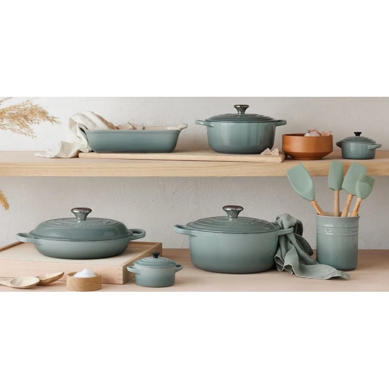 Cocotte Fonte Signature Ovale 6,3 L Bleu Sea Salt (31 cm) - Le Creuset