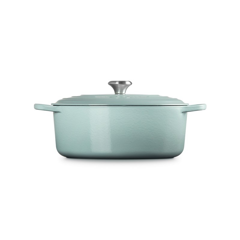 Cocotte Fonte Signature Ovale 6,3 L Bleu Sea Salt (31 cm) - Le Creuset