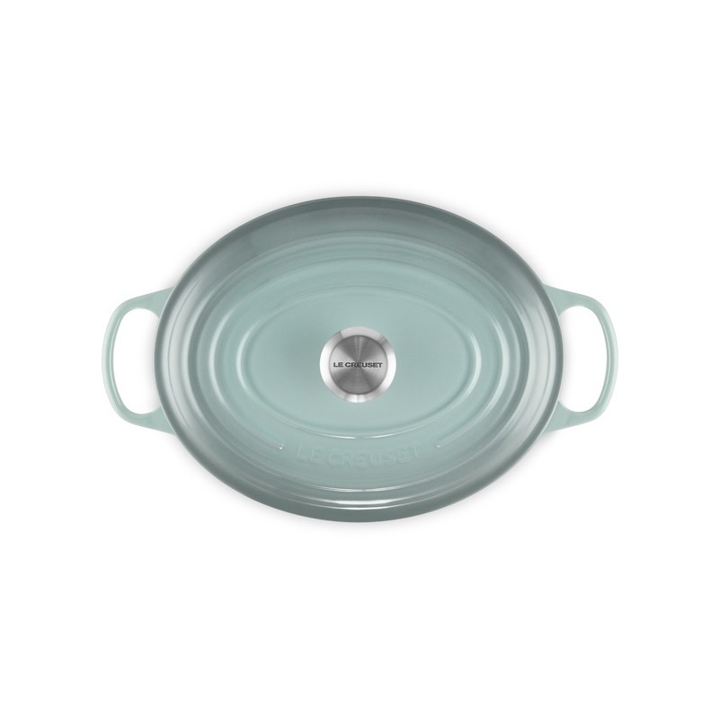 Cocotte Fonte Signature Ovale 6,3 L Bleu Sea Salt (31 cm) - Le Creuset