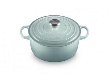 Cocotte Fonte Signature Ronde 4,2 L Bleu Sea Salt (24 cm) - Le Creuset