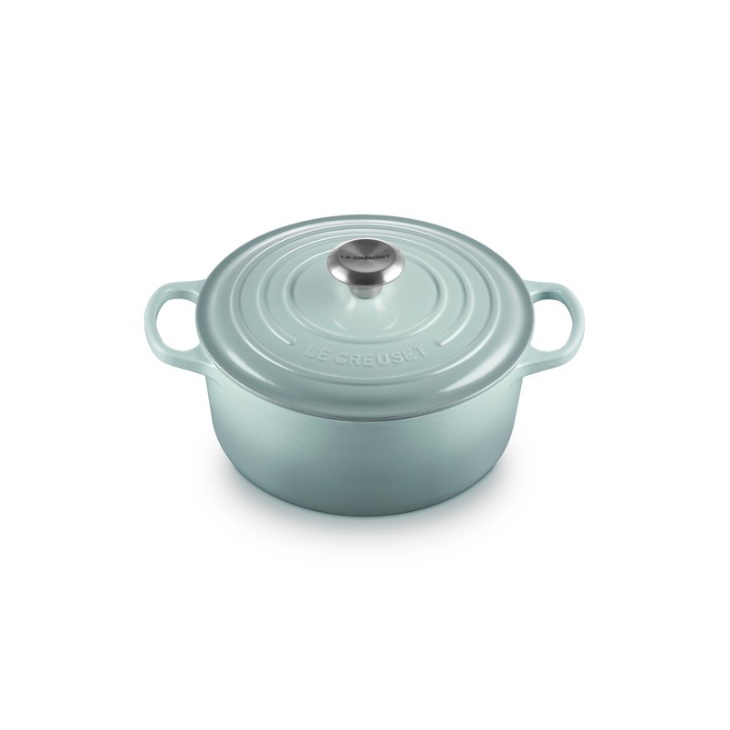 Cocotte Fonte Signature Ronde 4,2 L Bleu Sea Salt (24 cm) - Le Creuset
