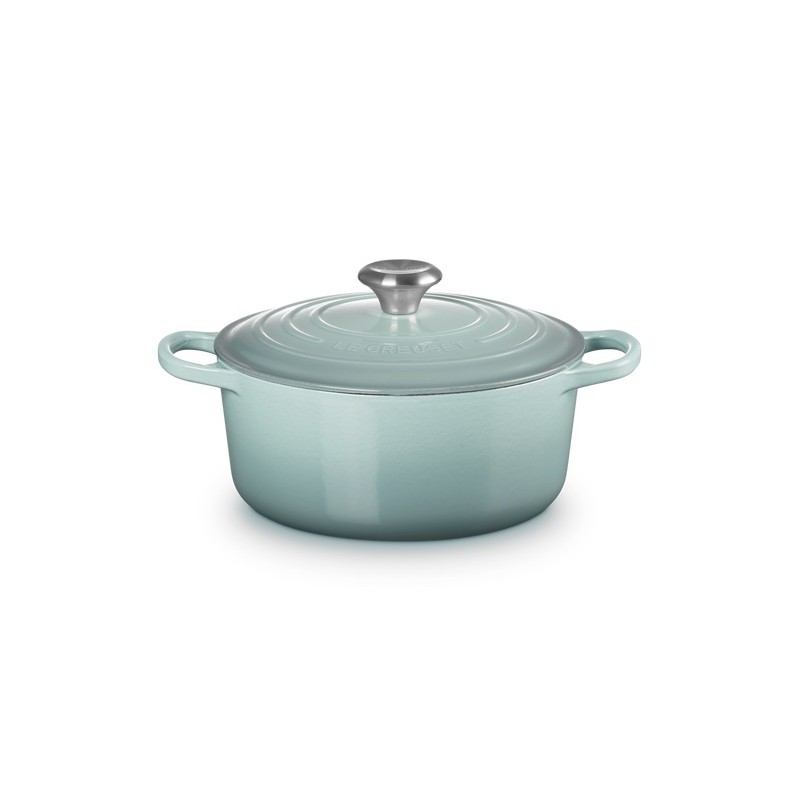 Cocotte Fonte Signature Ronde 4,2 L Bleu Sea Salt (24 cm) - Le Creuset