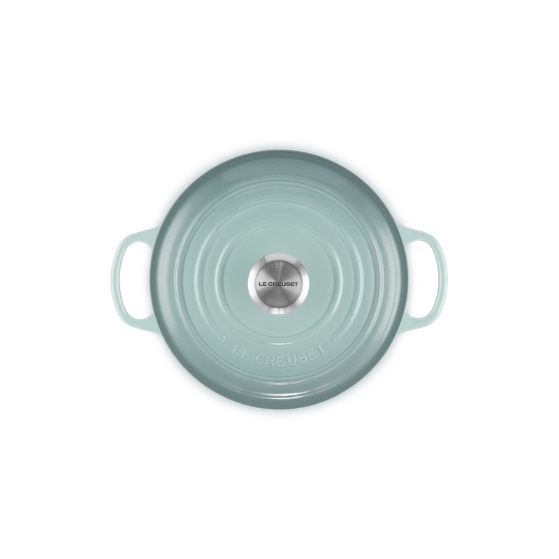 Cocotte Fonte Signature Ronde 4,2 L Bleu Sea Salt (24 cm) - Le Creuset