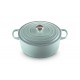 Cocotte Fonte Signature Ronde 6,7 L Bleu Sea Salt (28 cm) - Le Creuset