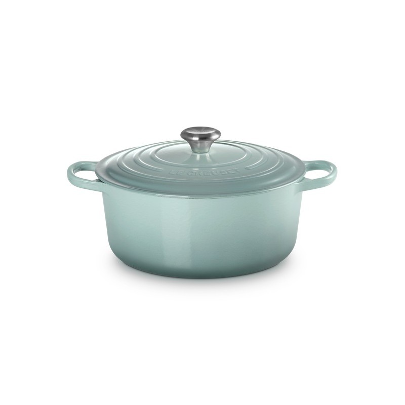 Cocotte Fonte Signature Ronde 6,7 L Bleu Sea Salt (28 cm) - Le Creuset
