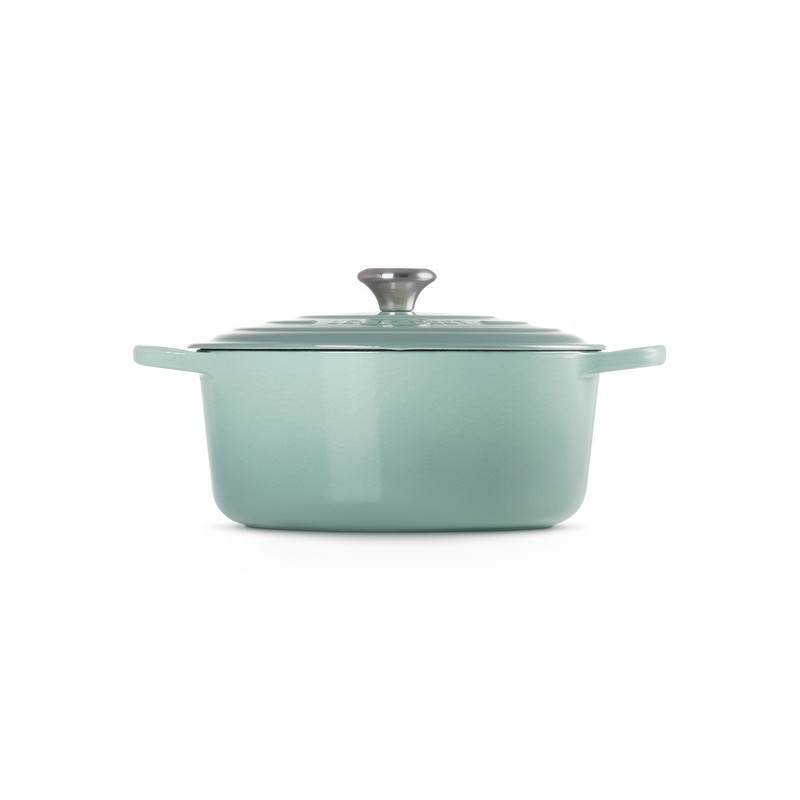 Cocotte Fonte Signature Ronde 6,7 L Bleu Sea Salt (28 cm) - Le Creuset