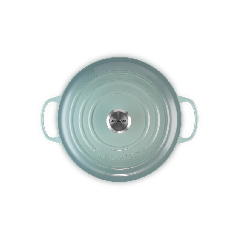 Cocotte Fonte Signature Ronde 6,7 L Bleu Sea Salt (28 cm) - Le Creuset