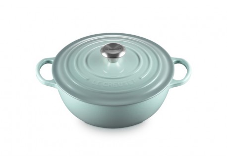Ronde gietijzeren pan 4,1 L Blauw Sea Salt (26 cm) - Le Creuset