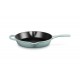 Ronde gietijzeren koekenpan 26 cm blauw Sea Salt - Le Creuset