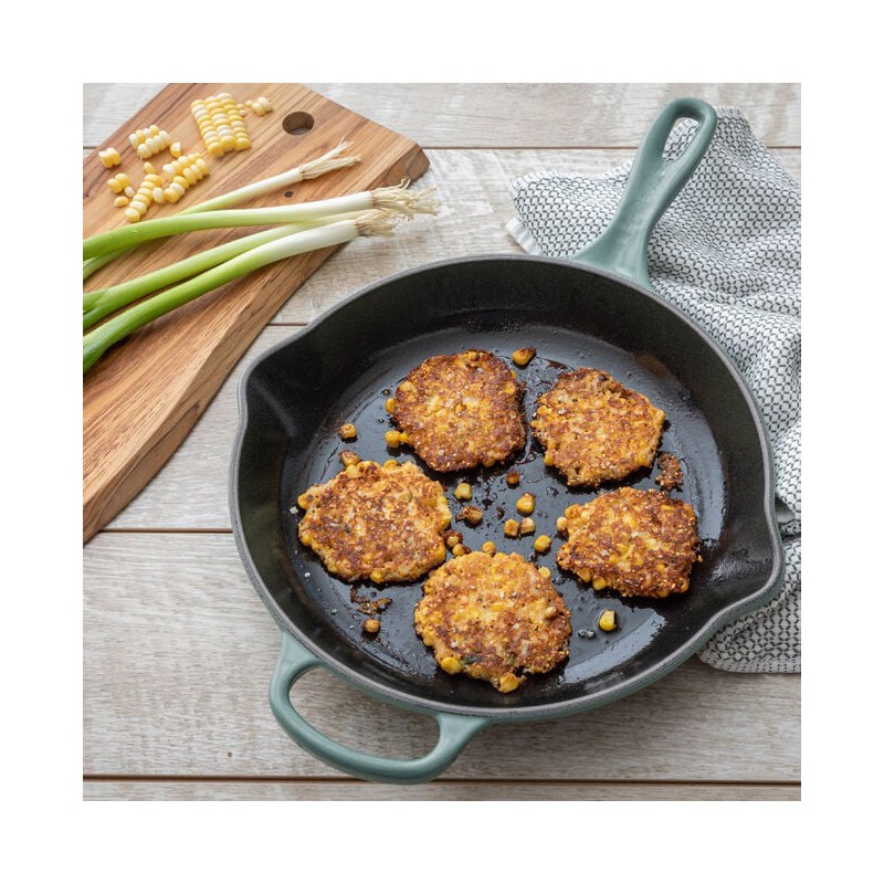 Poêle en Fonte Ronde Skillet 26 cm Bleu Sea Salt - Le Creuset