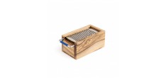 Râpe à Fromage Parmesan avec Boîte en Bois d'Olivier Rectangulaire 15x7 cm 
