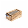 Râpe à Fromage Parmesan avec Boîte en Bois d'Olivier Rectangulaire 15x7 cm