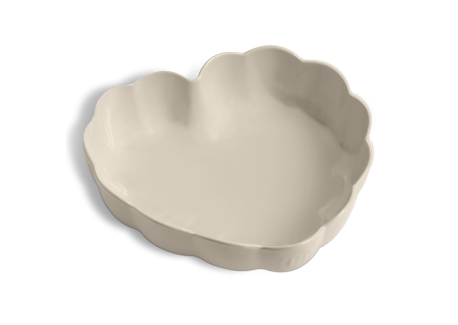 Madeleine Moule Coeur Céramique 26x6,5 cm Argile Blanc Cassé - Emile Henry