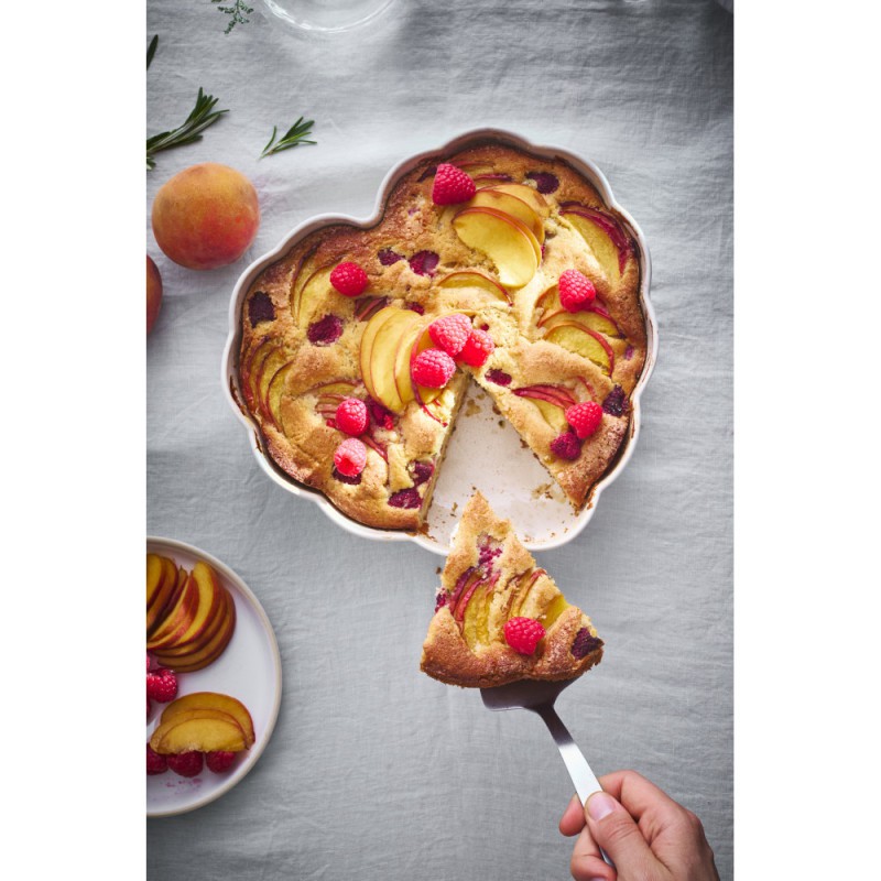 Madeleine Moule Coeur Céramique 26x6,5 cm Argile Blanc Cassé - Emile Henry