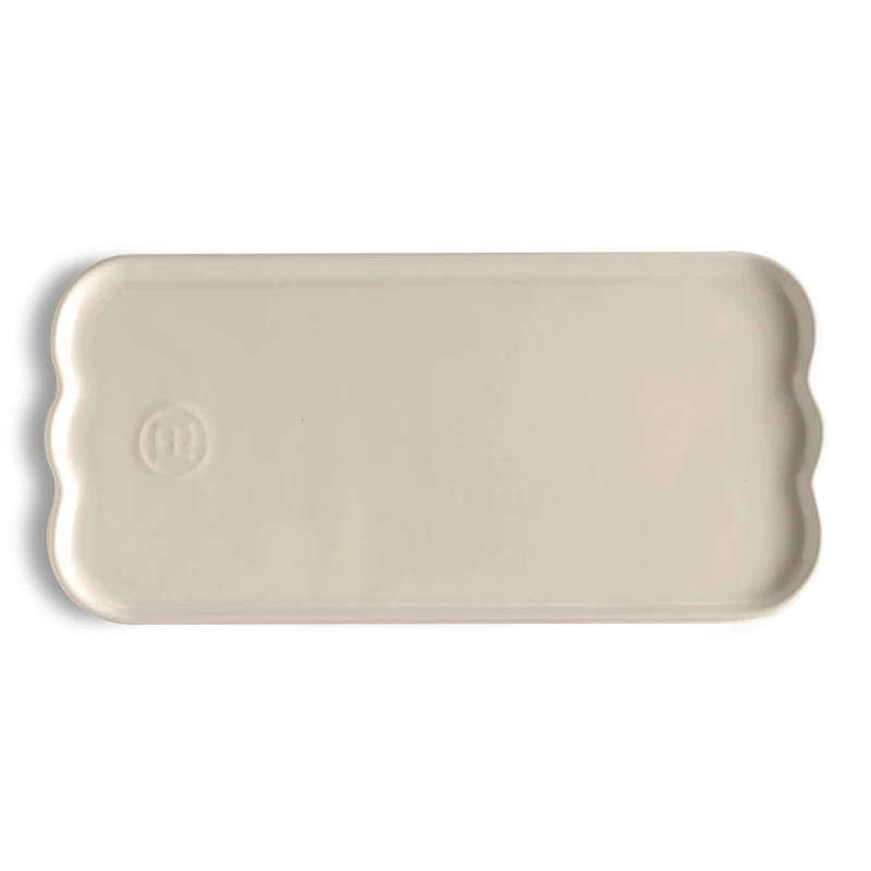 Madeleine Plat à Cake Rectangulaire Céramique 31x15 cm Argile Blanc Cassé - Emile Henry