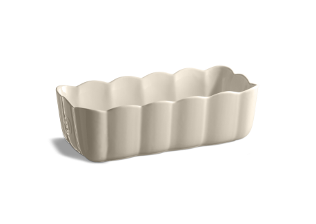 Madeleine Moule à Cake Rectangulaire Céramique 29x9 cm Argile Blanc Cassé - Emile Henry
