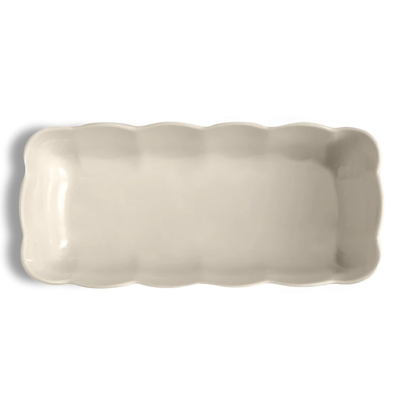 Madeleine Moule à Cake Rectangulaire Céramique 29x9 cm Argile Blanc Cassé - Emile Henry