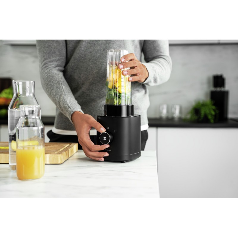 Enfinigy Black Mini Blender Personnel Noir avec Bouteille Smoothie 0,55L  - Zwilling