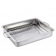 Style Plat à Rôtir Rectangulaire Inox + Grille 40 x 31,5 cm  - Kuchenprofi