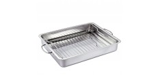 Style Rechthoekige RVS Braadslede + Rooster 40 x 31,5 cm